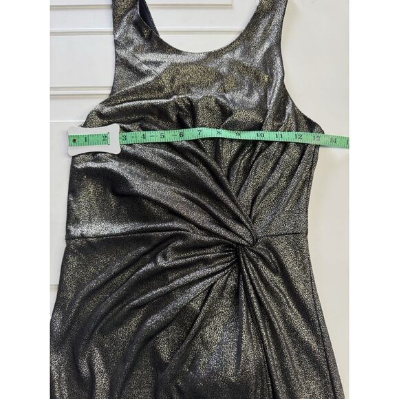 ASTR The Label Revolve Gold Metallic Glitter Side Twist Bodycon Mini Dress Sz M - Picture 5 of 6